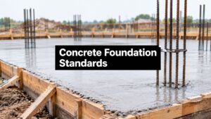 concrete foundation standards construction site
