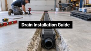 garage floor drain installation drain installation
