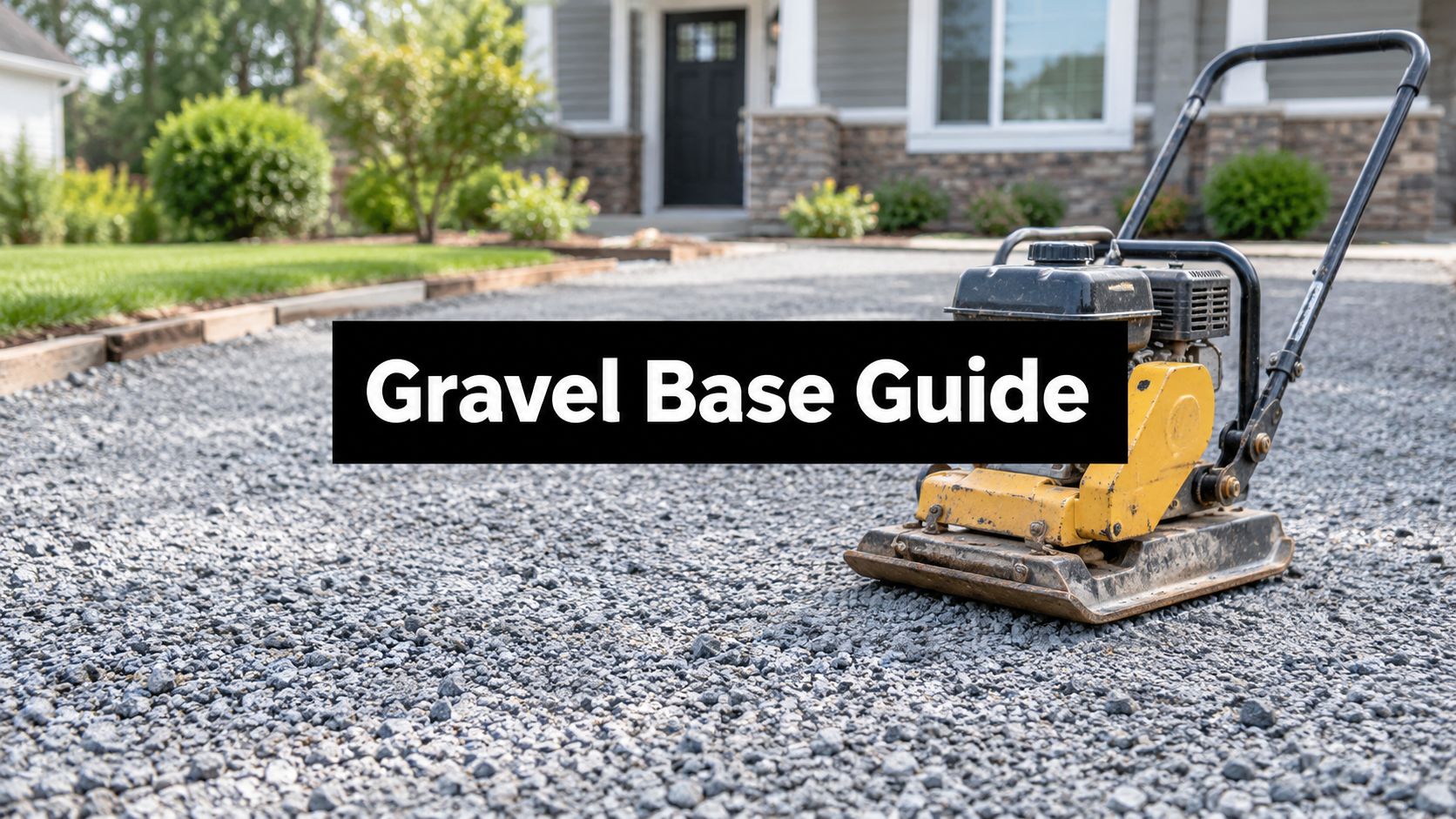 Gravel Base for Asphalt Driveway: A Homeowner's Guide 1 gravel base for asphalt driveway plate compactor