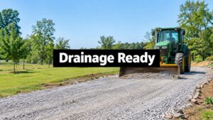 gravel driveway grading tractor grading