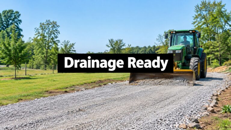 Gravel Driveway Grading: Build a Drainage-Ready Surface 1 gravel driveway grading tractor grading