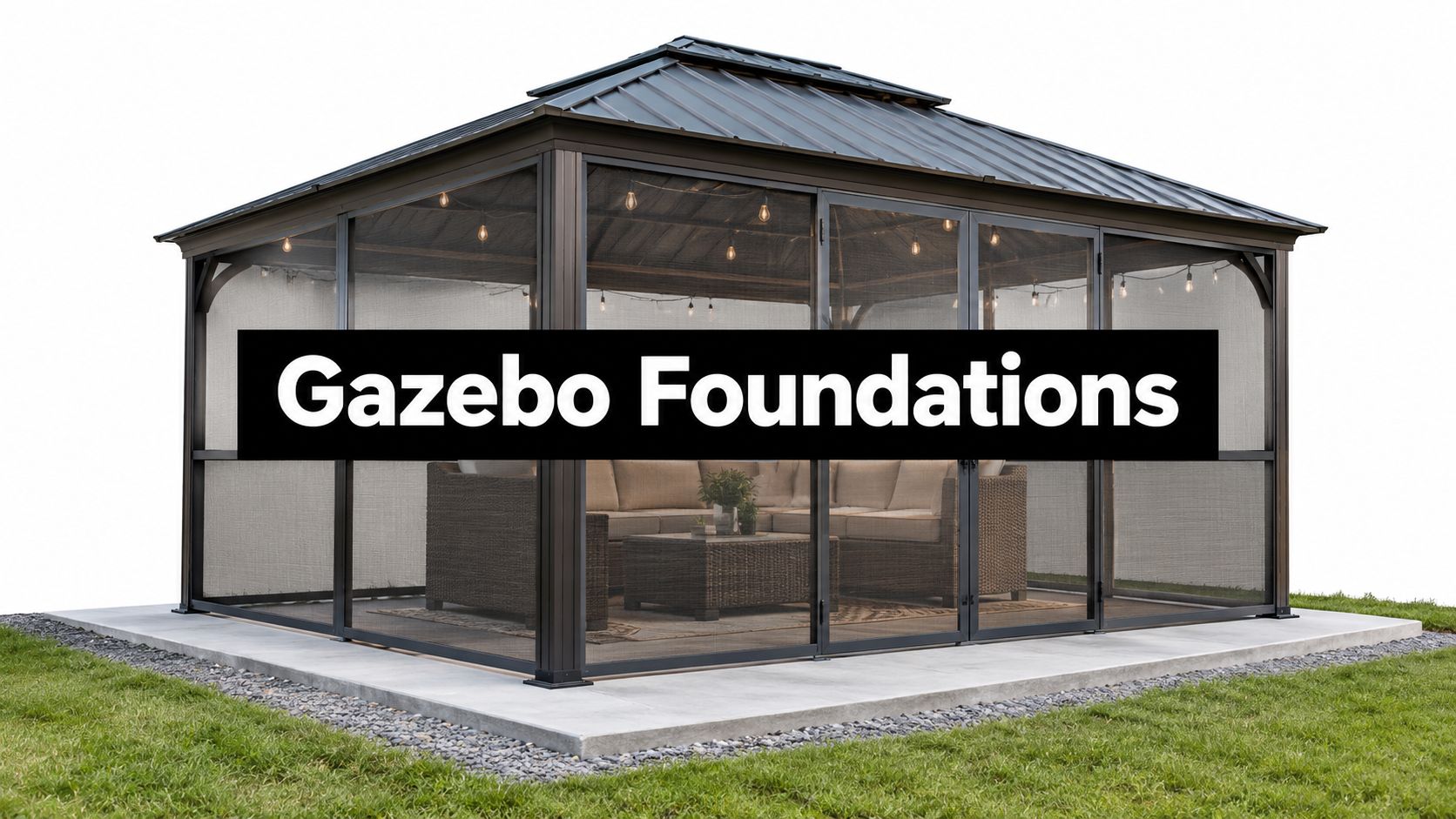 rectangular screened gazebo outdoor structure