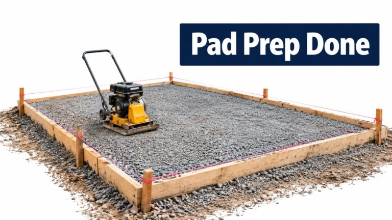 Shed Pad Preparation Done Right for Lasting Results 33 shed pad preparation plate compactor