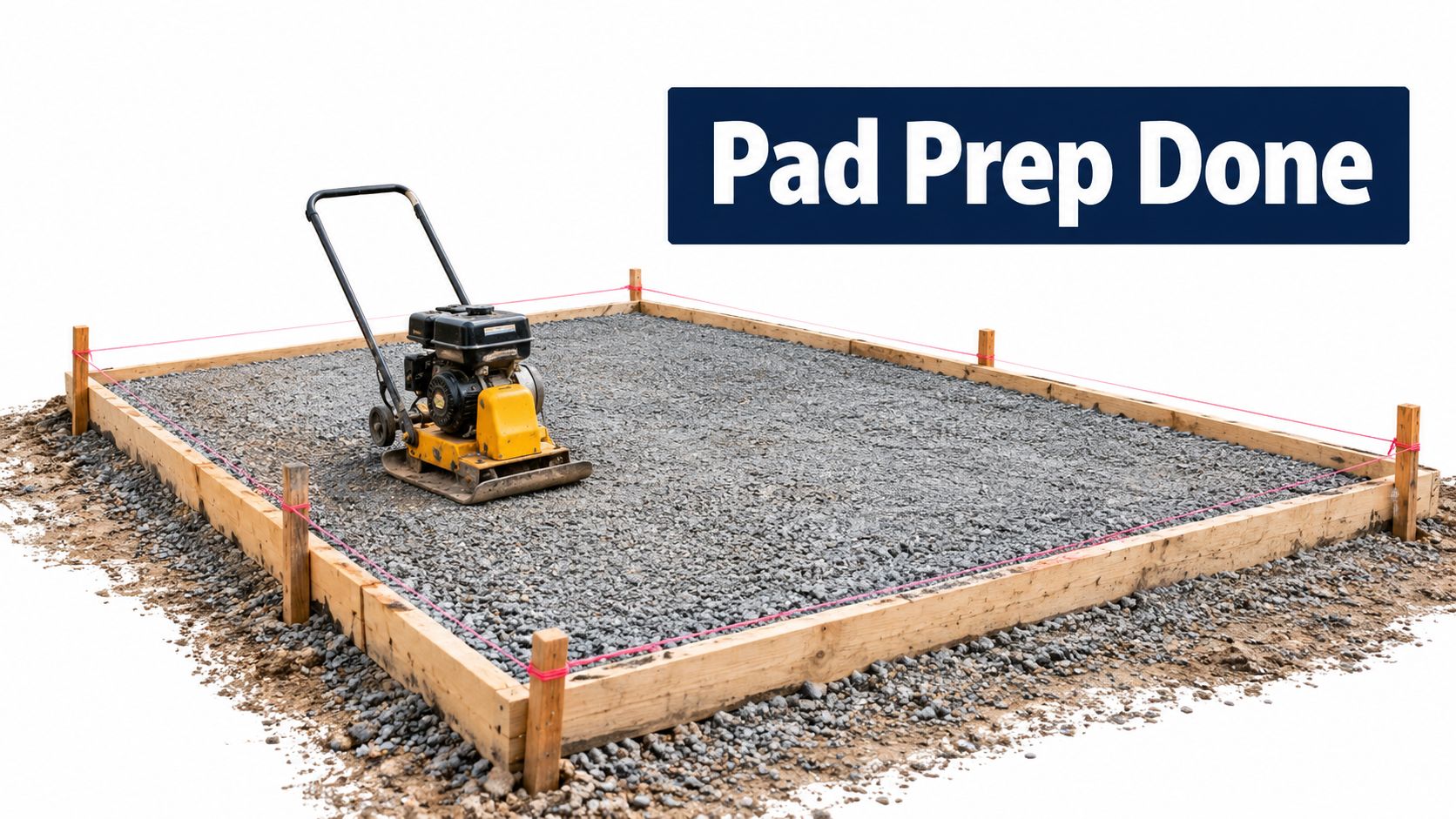 shed pad preparation plate compactor